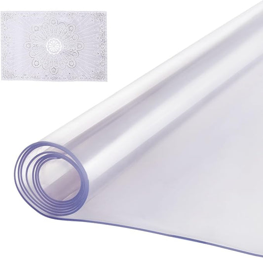 VEVOR Plastic Table Cover, 42 x 60 Inch 2.0 mm Thick Clear PVC Desk Mat by VEVOR
