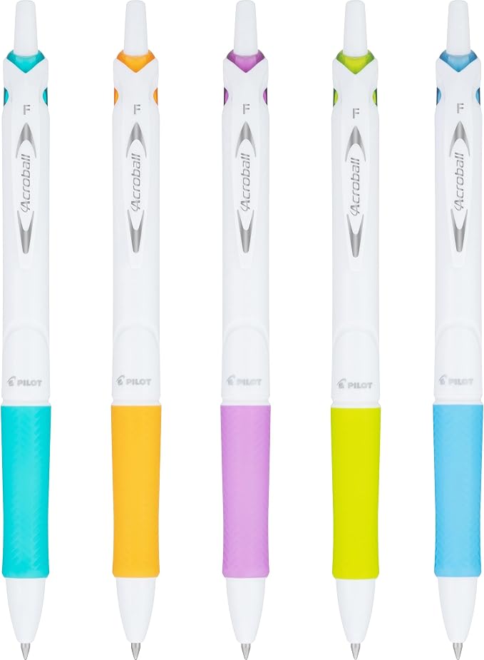Pilot Acroball PureWhite Advanced Ink Refillable & Retractable Ball Point Pens - Image 3