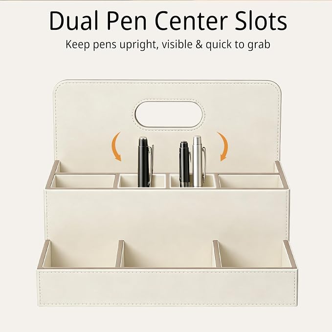 Mail Organizer Countertop, Office Desk Accessories Bill Sorter File Holder | PU - Image 5