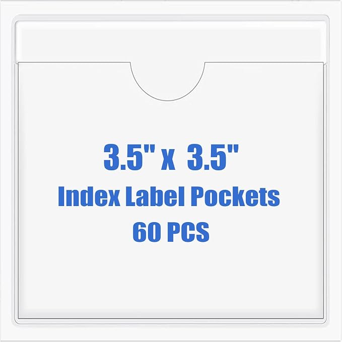 Origin-Joy 60 PCS Self Adhesive Index Card Pockets by Origin-Joy