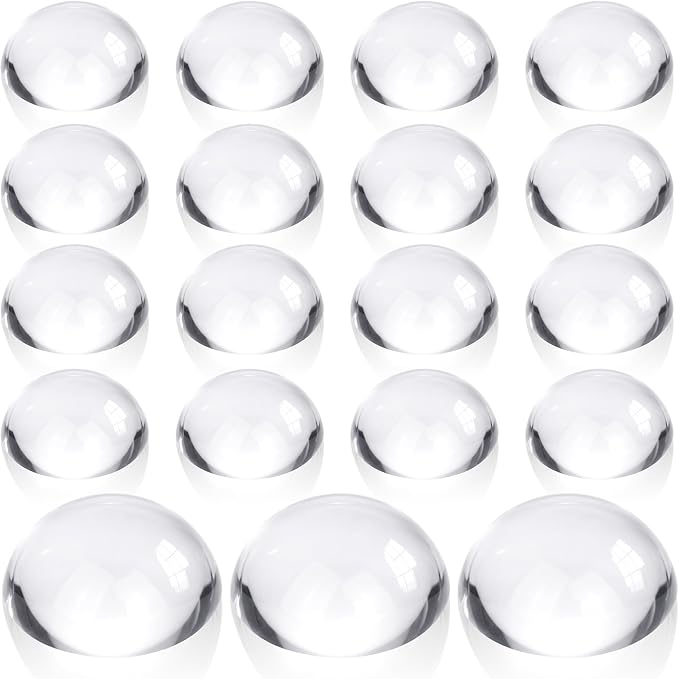 Briwooody 18 Pcs Crystal Dome Magnifier Paperweights Glass Paperweight Reading by Briwooody