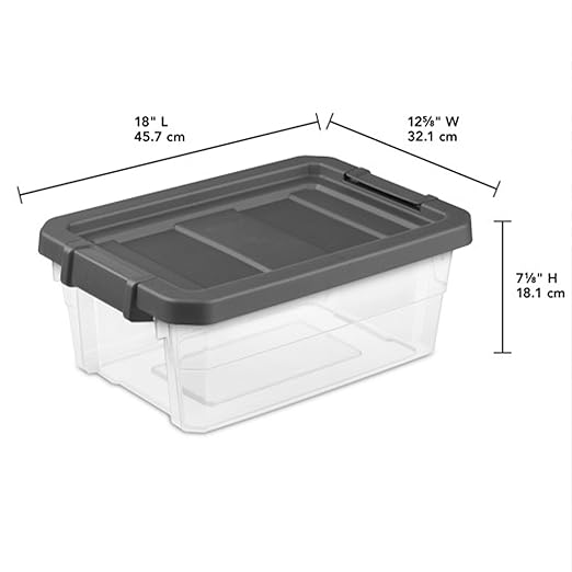 Sterilite 18-Pack Modular Stacker Box, Durable Clear Plastic Storage Bins - Image 3