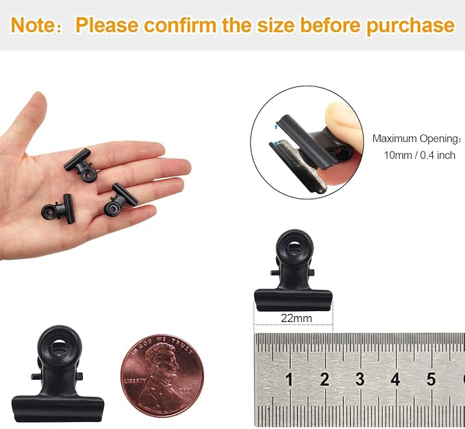 Coideal Black Small Bulldog Clips - Image 7