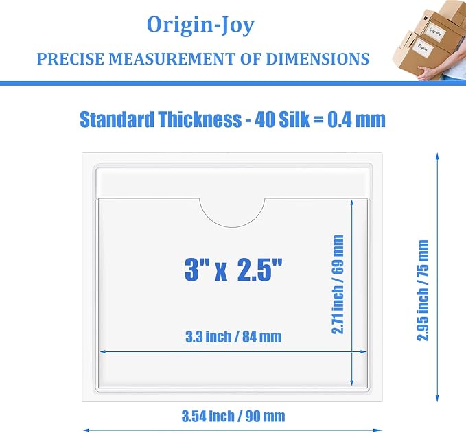 Origin-Joy 60 PCS Self Adhesive Index Card Pockets - Image 2
