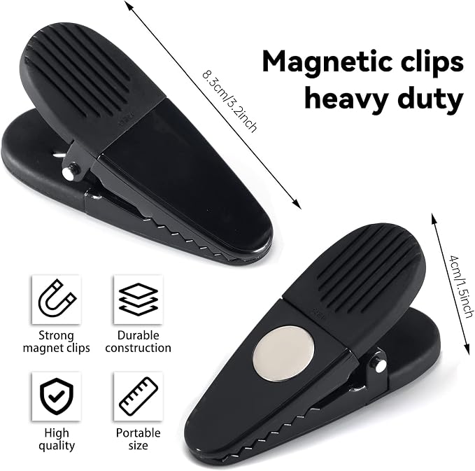 3-1/4" Length Plastic Refrigerator Magnet Clips Set - Image 3