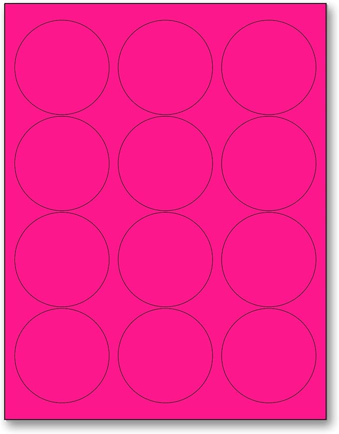 NextDayLabels - 8-1/2 x 11 Neon Color High Light Fluorescent Labels by NextDayLabels