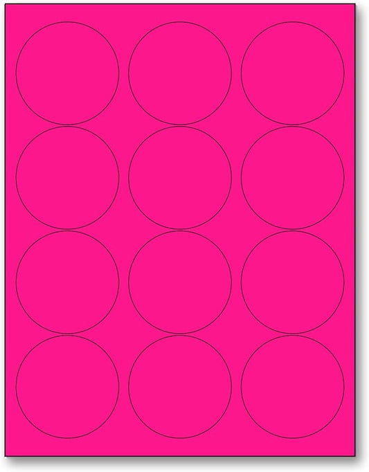 NextDayLabels - 8-1/2 x 11 Neon Color High Light Fluorescent Labels by NextDayLabels
