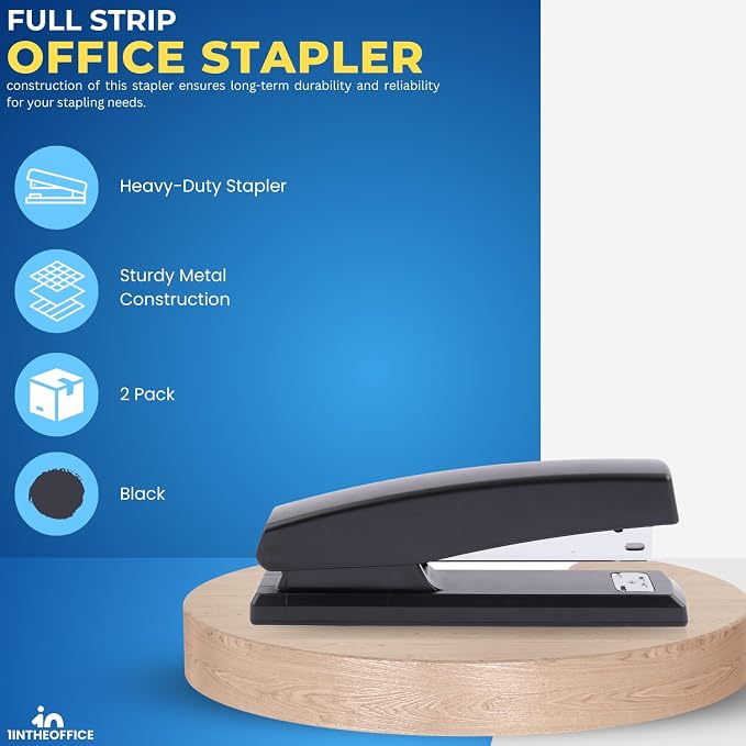 1InTheOffice Office Stapler for Desk, Heavy Duty Desk Stapler, 20 Sheets - Image 2