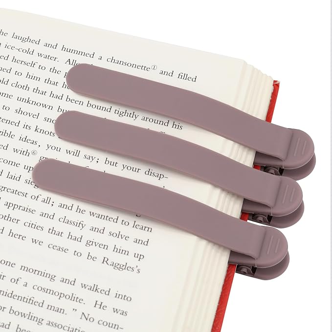SMUK 3pcs Bookmarks for Reading Women, Automatic Silicone Book Marks for Book by SMUK