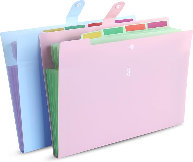Mr. Pen Expanding File Folder, 2 Pack, 5 Pocket, Accordion Folder by MrPen