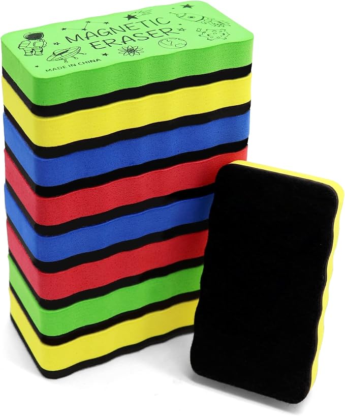 Dry Erase Eraser, Magnetic Whiteboard Eraser 8 Pack White Board Erasers by IHPUKIDI