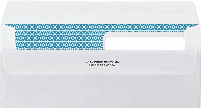 Aimoh #8 Double Window Flip & Seal Security Check Envelopes 500 Qty, Fits - Image 5