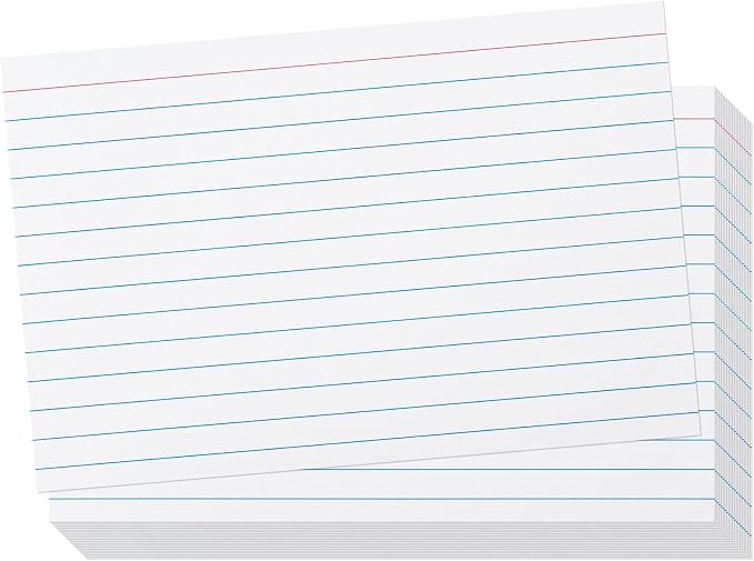 Heavy Weight Index Cards 4x6 Ruled by Goefun