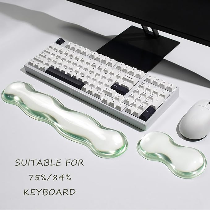 Clear Gel Wrist Rest for Keyboard and Mouse, Cute Ergonomic Wrist Rest for - Image 3