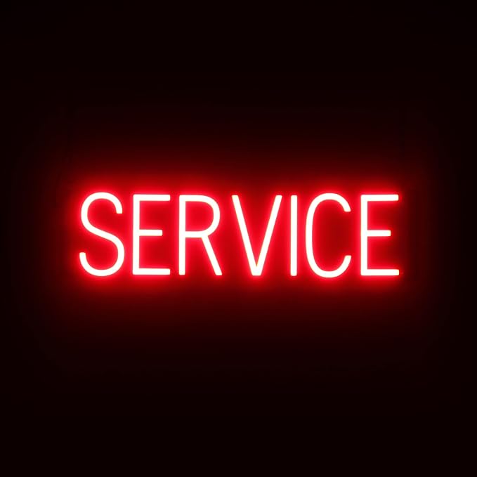 SpellBrite SERVICE Sign | Directional Sign by SpellBrite