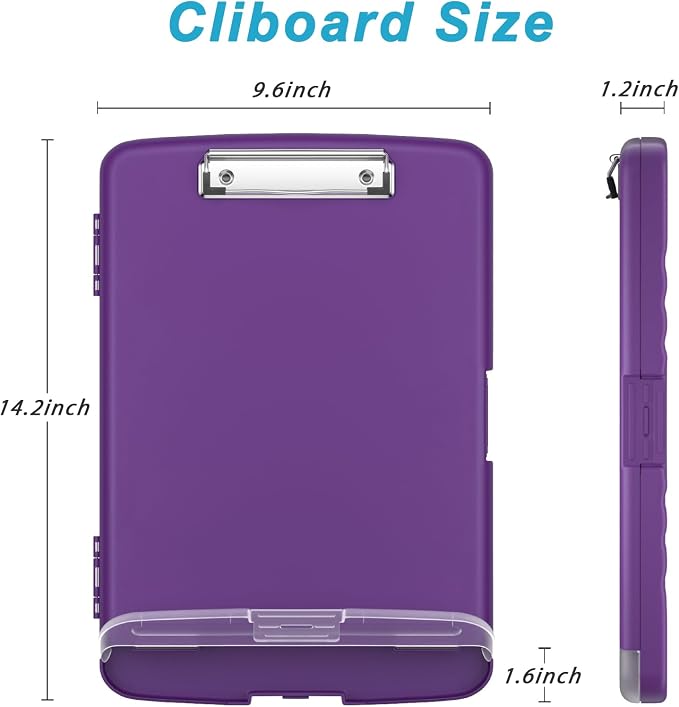 Rimilak Clipboard with Storage, 8.5 x 11'' High Capacity Clip Board, - Image 2