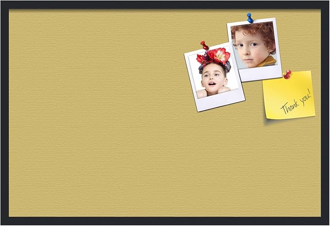 PinPix 36x24 Inch Cork Bulletin Board. This Decorative Framed Pin Board Comes with Honey Pastel Design and a Satin Black Frame. Ideal for Home Office Decor or Message Board (PinPix-1810)-DeskLoop Office