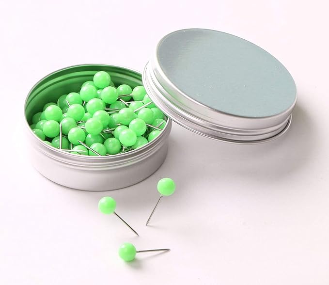 Tupalizy 100PCS 1/4 Inch Small Round Head Map Tacks Pins by Tupalizy