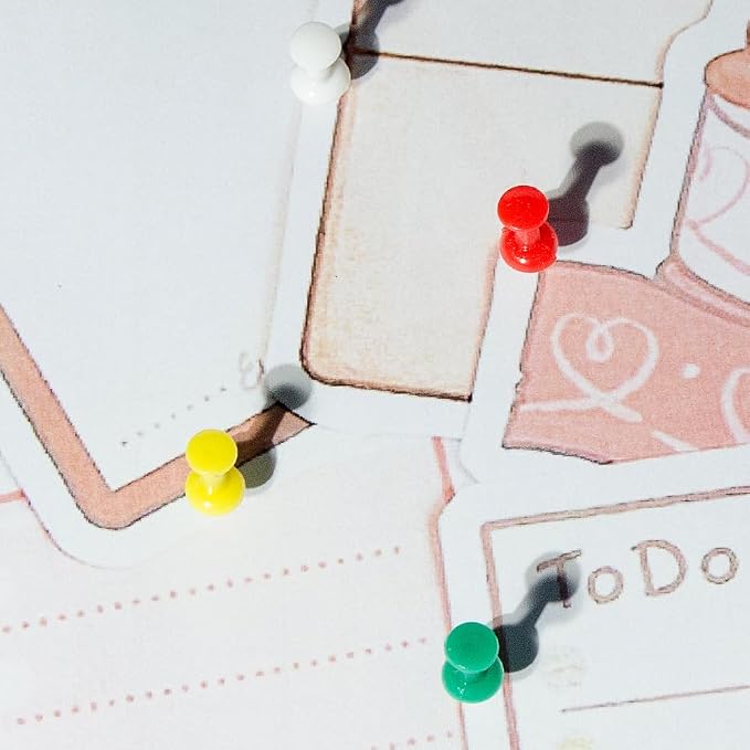 100 Pack Push Pins Tacks, Steel Point, Thumb Tacks - Image 3