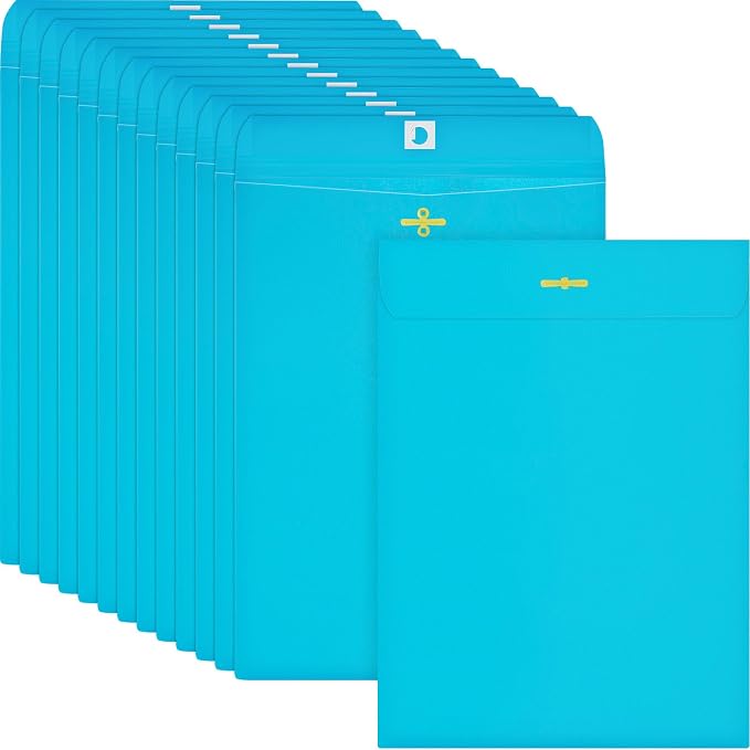 Geyee 200 Pcs Clasp Manilla Envelopes Gummed Colored Envelopes by Geyee