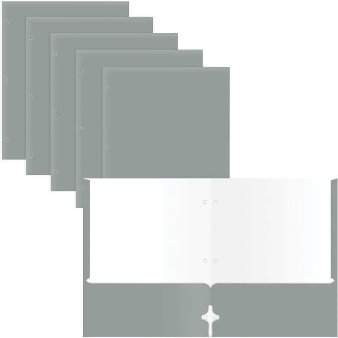 2 Pocket Portfolio Folders, 25 Pack, Trendy Cool Colors, Fits Letter Size Paper by BetterOfficeProducts
