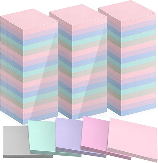 Fainne 120 Pack Sticky Notes Bulk Back to School Supplies Self Stick Note Pads Paper Memo for Office First Day of School Student Teacher Essentials (3x3 Inch,Cute Color)-DeskLoop Office