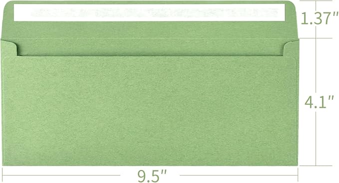 Green #10 Envelopes 100 Count Self Seal Envelopes Red - Image 3