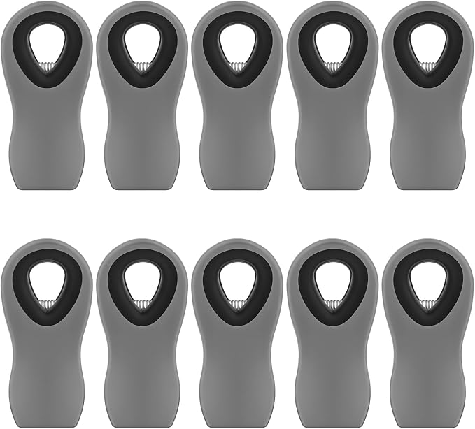 10PCS Magnetic Chip Clips Airtight Seal Reusable Grey Bag Clips by WUDIME