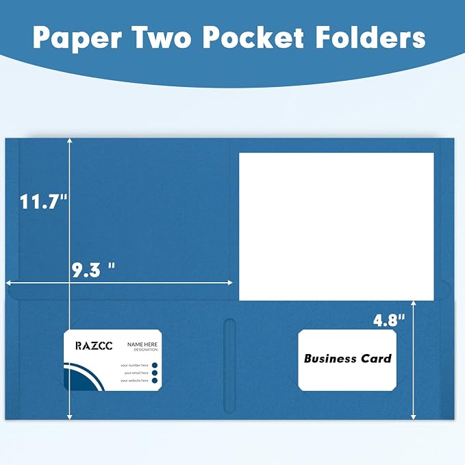 Two Pocket Folders, RAZCC 75 Pack 2 Pocket Folders Fit Letter Size Paper - Image 2