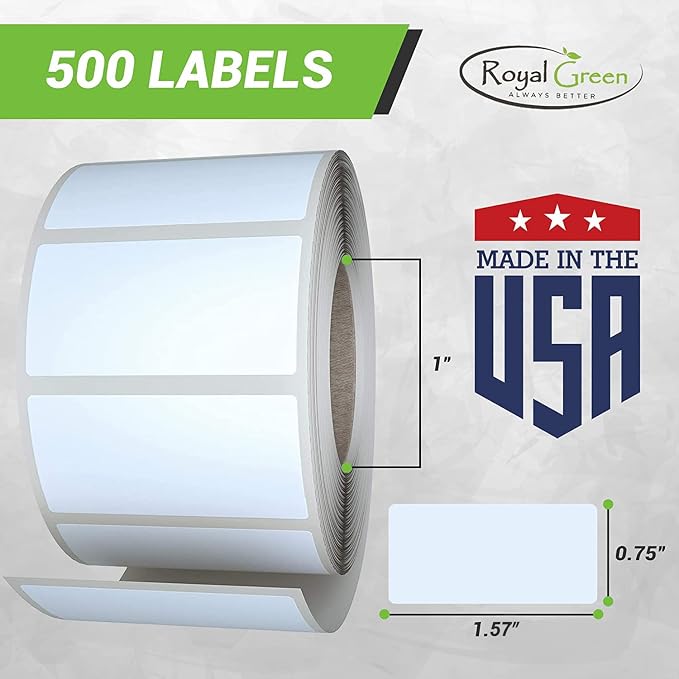 Royal Green Color Coding Labels Stickers Roll in Neon Yellow Rectangle Folder - Image 2