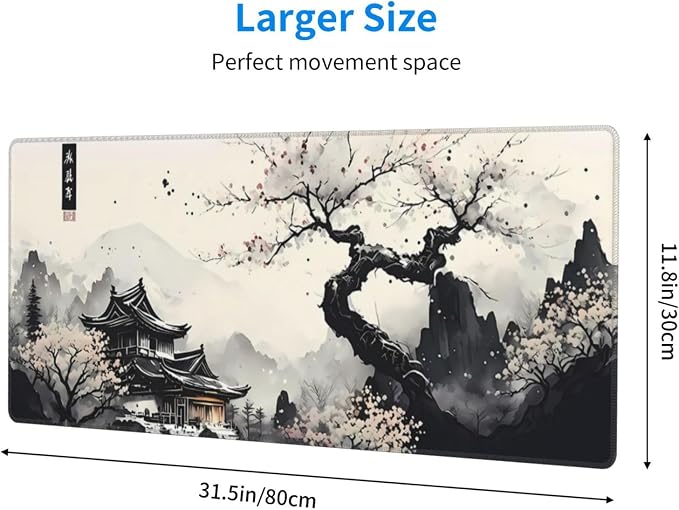 Japanese Mouse Pad, Large Japanese Desk Mat, XL Anime Gaming Keyboard Mat - Image 2