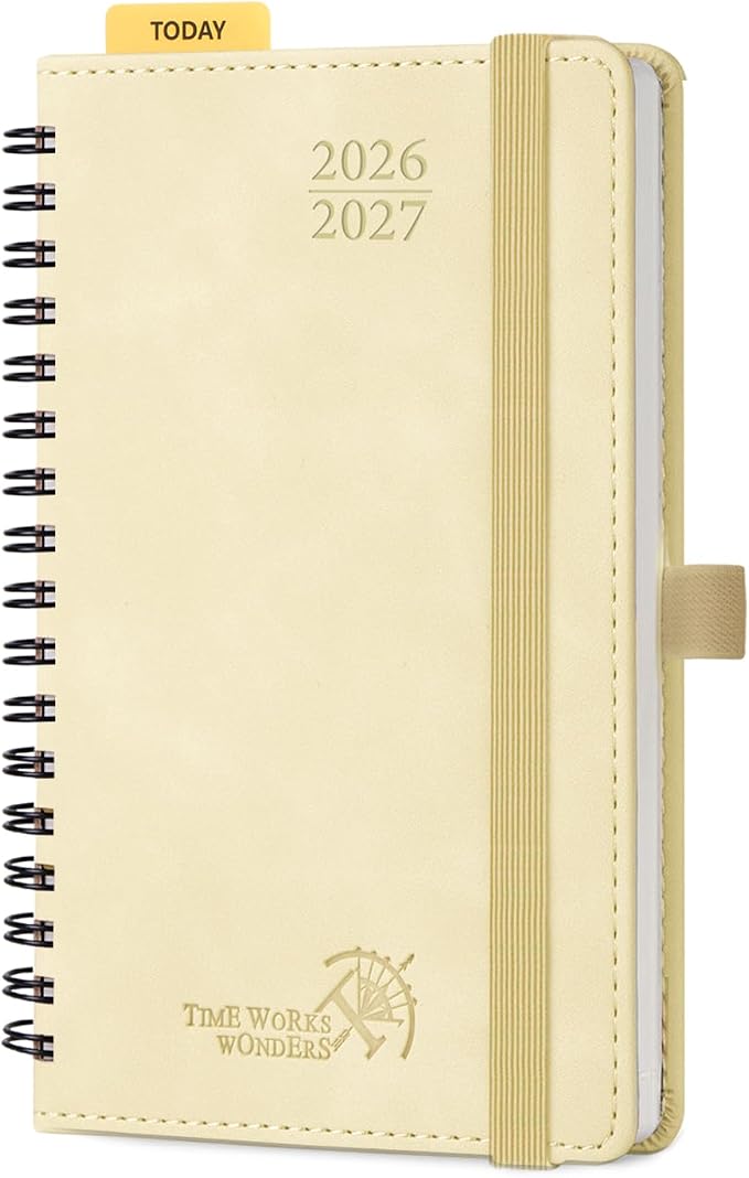 POPRUN Pocket Planner 2026-2027, Purse Size 4" x 6.25", Small Pocket Calendar by POPRUN