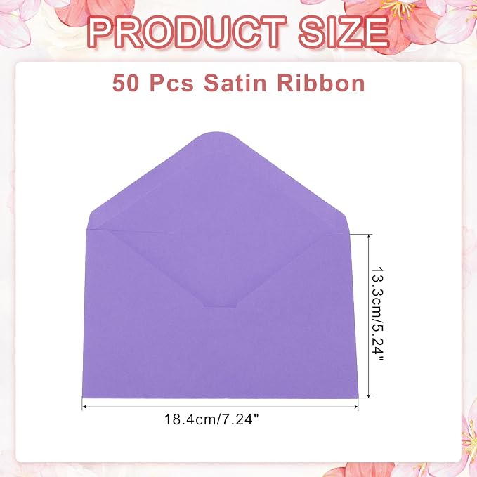 PATIKIL 7x5 Inch Invitation Envelopes, Dark Purple - Image 2