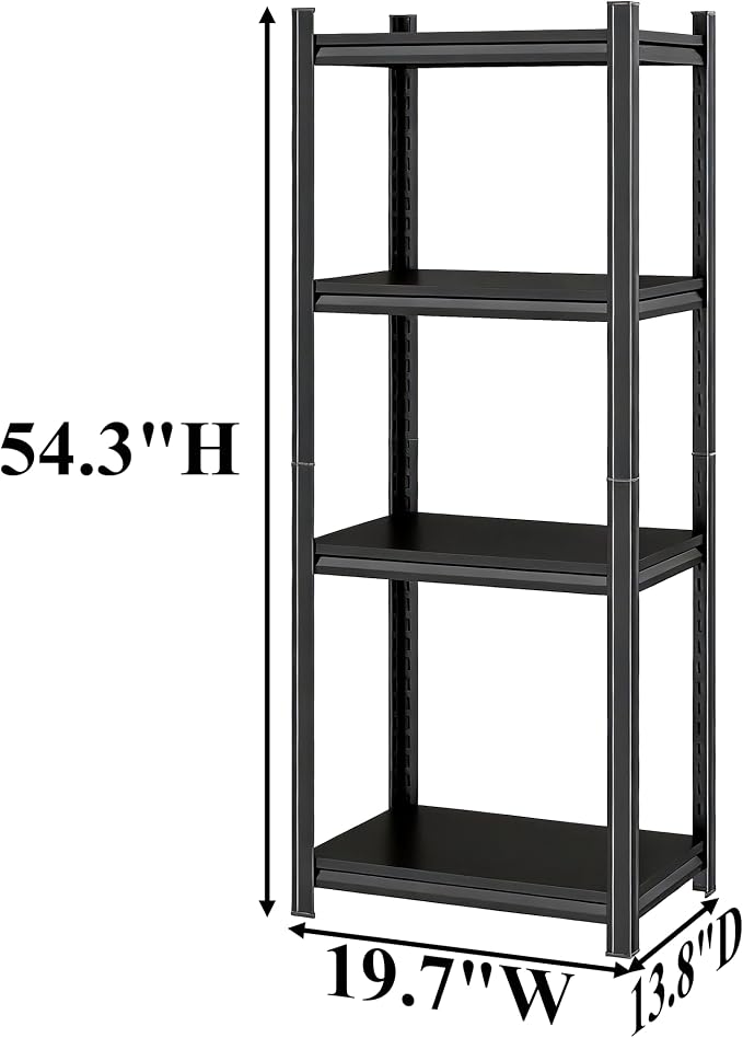 Printer Stand, 19.7"W×13.8"D×54.3"H Metal Shelving 4 Tier Adjustable Storage - Image 2