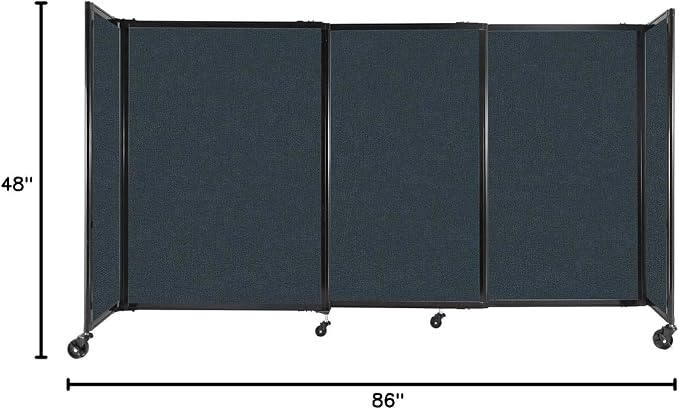 Versare Straightwall Sliding Portable Wall Partition | Freestanding Office - Image 7
