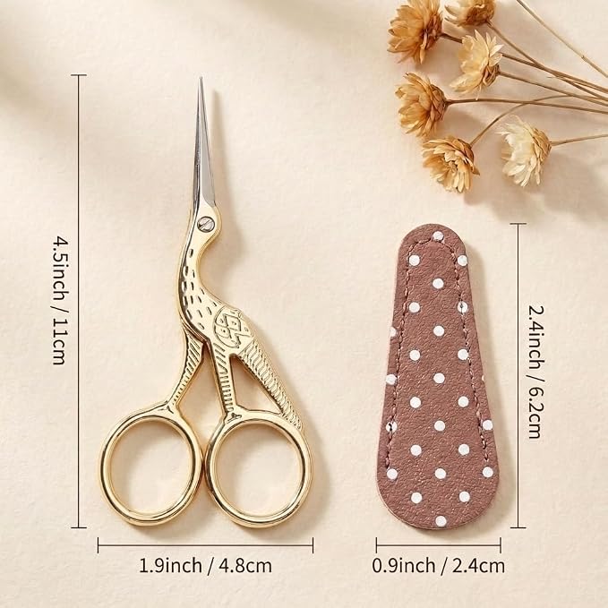 BIHRTC 4.5Inch Embroidery Scissors Sharp Tip Stainless Steel Little Scissors - Image 3