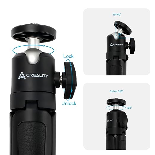 Creality Extension Pole Tripod, Mini Selfie Stick Tripod Stand Handle Grip - Image 3