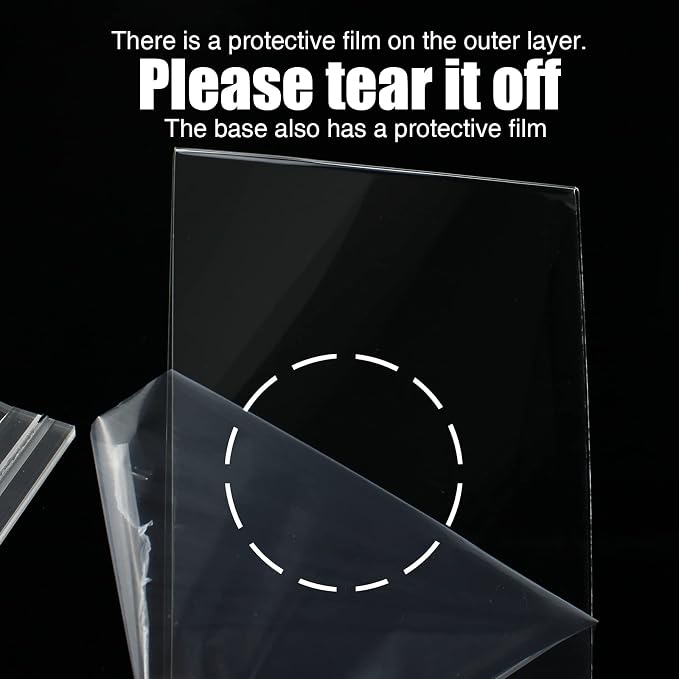 Lechay 3 Pack Acrylic Sign Holder, 8.5 x 11 inches Clear Table Menu Display - Image 4