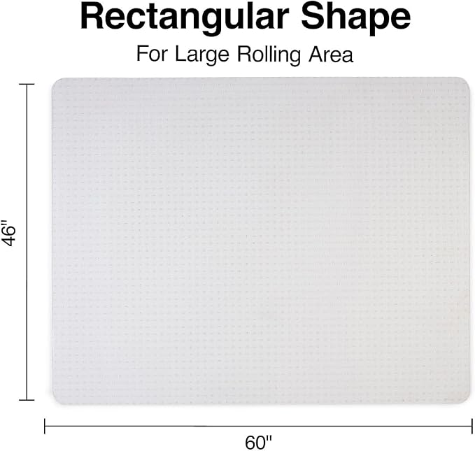 Staples Office Chair Mat, Flat-Pile Carpets, 60 x 46 Inch, Smooth Glide - Image 5
