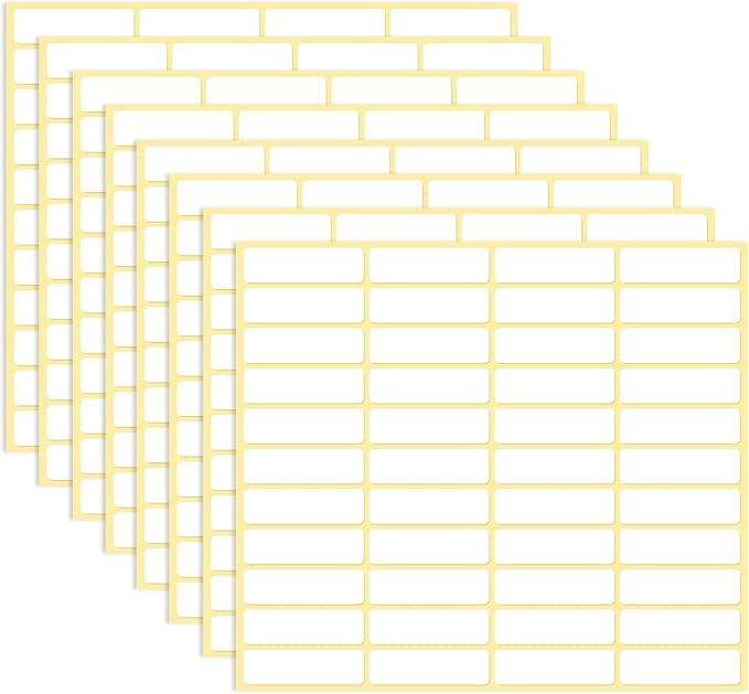 1980 Pcs Blank File Folder Labels 0.5x1.75 Inch Writable Name Tag Stickers by Sliverdew