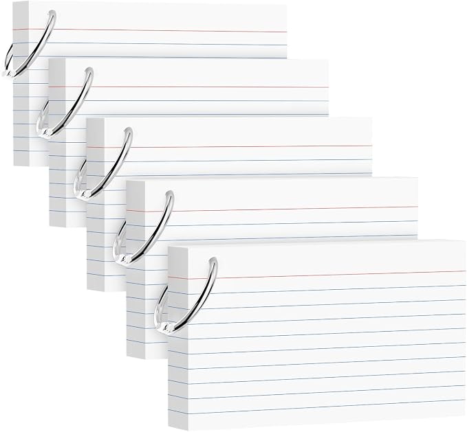 250 Count White Index Cards 3x5 Inch by Unknown