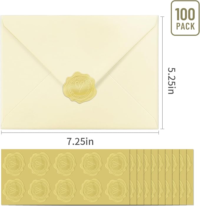 100 PCS Cream Colorful A7 Envelopes - Image 2