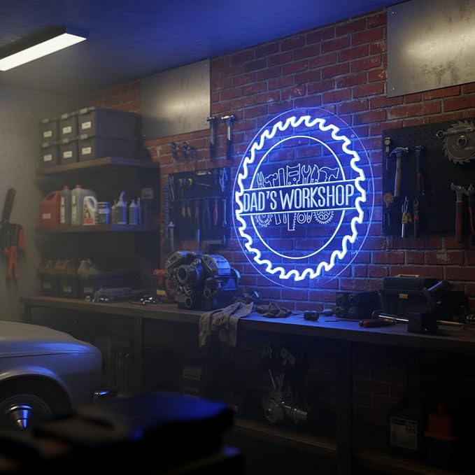 Custom Neon Garage Sign for Man, Personalized Garage LED Signs, Customizable - Image 3