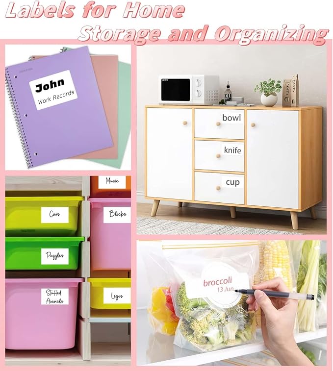 Removable Label Stickers for Organizing -200PCS 3 x 2 inch Waterproof White - Image 4