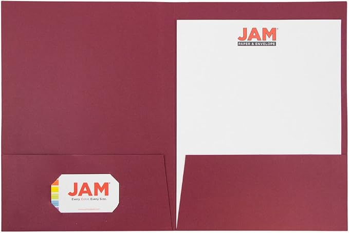 JAM PAPER Two Pocket Textured Linen Presentation Folders - Image 3