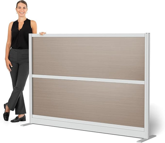 Stand Up Desk Store Oakwood Aesthetic Modular Walls | Room Divider Wall by SStandUpDeskStore