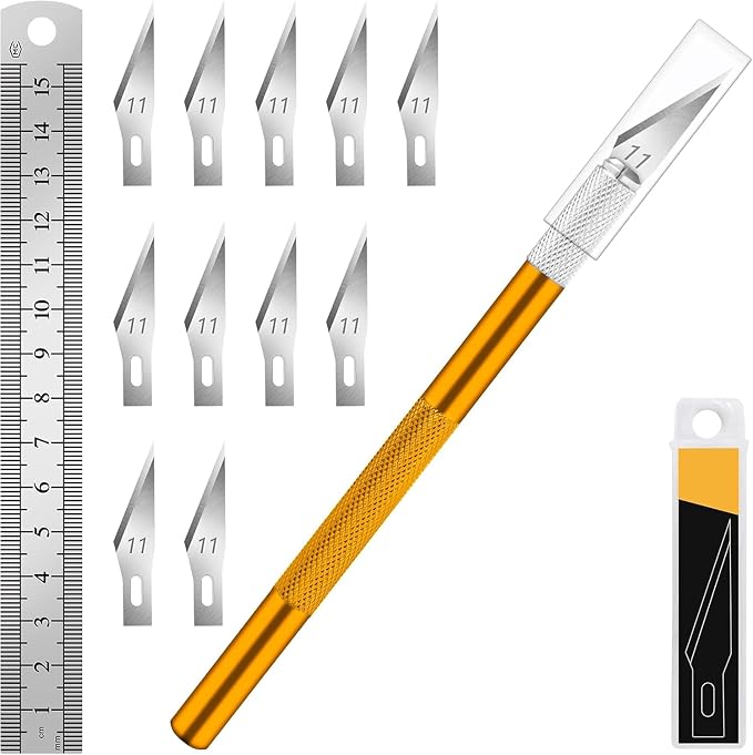 DIYSELF Craft Knife with 10 Extra #11 Blades, Precision Hobby Knife Set with by DIYSELF