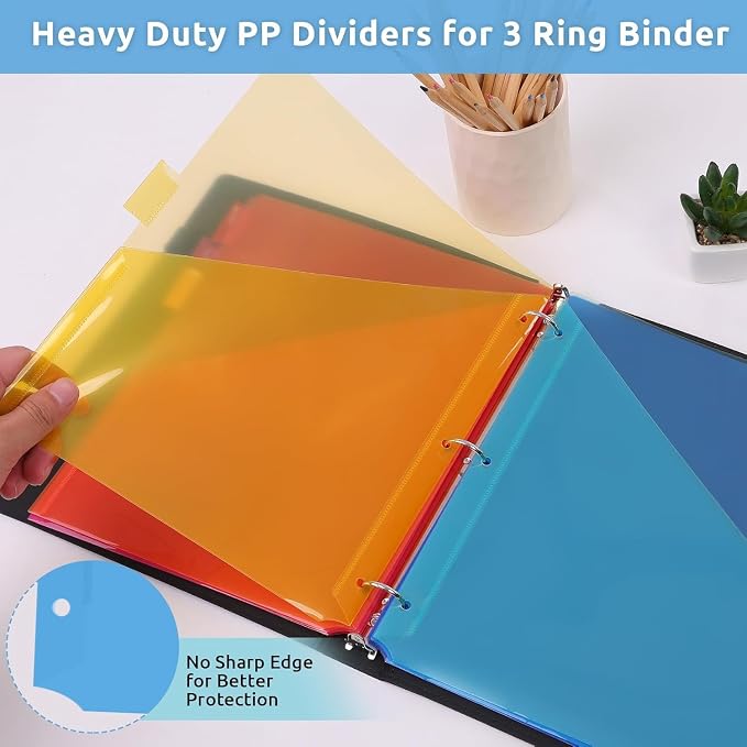 SKYDUE Binder Dividers with Tabs and Pockets, 8 Tab Dividers - Image 3