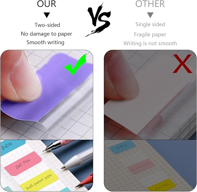 240Pcs Colored Index Tab 1.8"x1" Large Book Sticky Tabs 12 Colors - Image 3