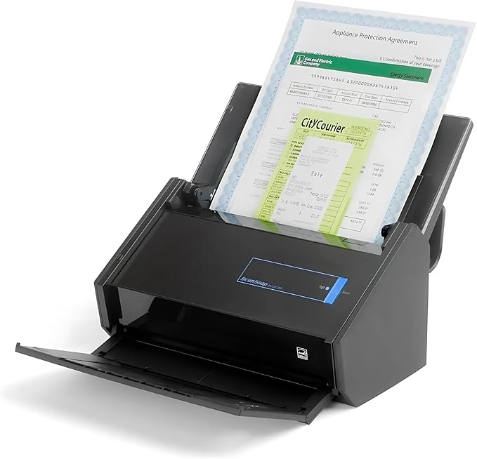 Fujitsu ScanSnap iX500 Scanner Bundle - High-Speed Document ScanSnap iX500 for Home/Office Use - Wireless Connectivity - Mac/PC Compatible - Automatic Document Feeder - Compact Design (Renewed)-DeskLoop Office